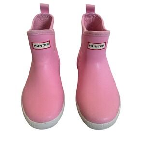 Hunter Kids Finley Glitter Pink Waterproof Rain Boots HKFINLEY2 Girls Size US 2